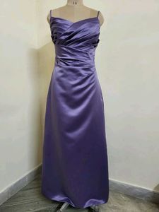 Purple Satin Gown