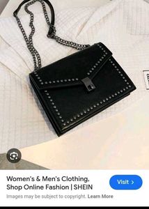 Studded Black Chain Bag