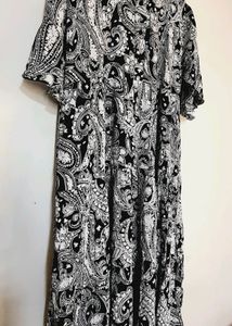 Very Beautiful Black And White Combination Dress