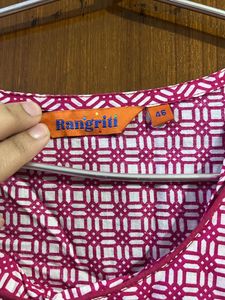Pink And White Chikankari Patch Work