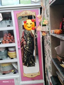 Elegant Black &amp; Gold Sari
