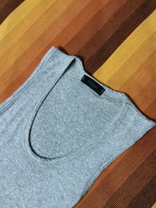 Mothbean Women Grey Stretchable Long Tank Top