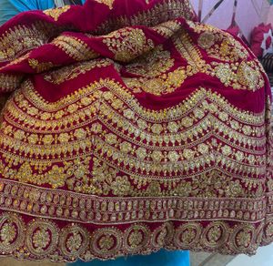 Gorgeous Heavy Work Silk And Velvet Lehenga Choli
