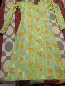 Green Triangle Print Long Sleeve Tunic