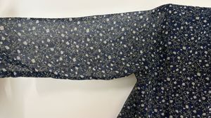 Navy Blue Floral Full Sleeve Top