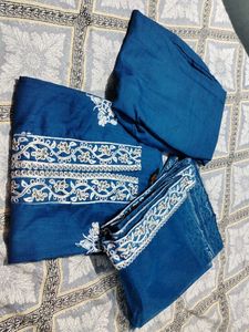 Teal Embellished Salwar Kameez