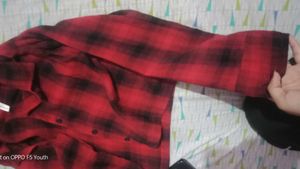 Red Plaid Crop shirt
