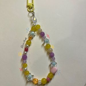 Beaded Star Handmade Bag Charm