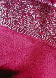 Maroon &amp; Gold Sari - With Blouse - New in Package