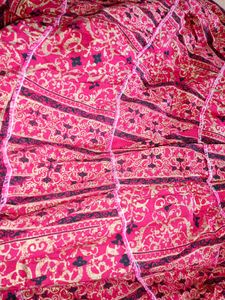 Red Patterned Ethnic Skirt