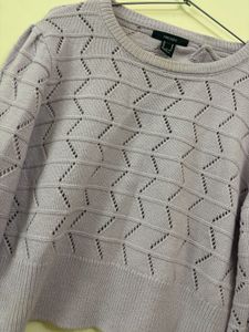 Lavender Knit Crop Top