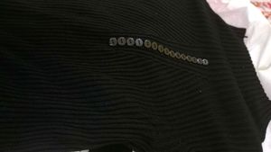 Black Colour Woolen Full Tshirt