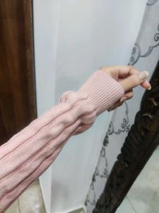 Winter Light Pink Sweater Top