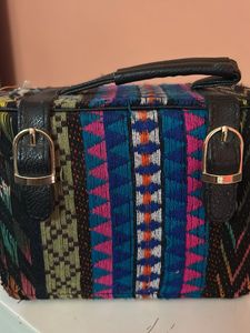 Box shaped Pattern Handbag