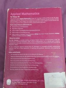 Applied Mathematics Class 12 Rs Aggarwal