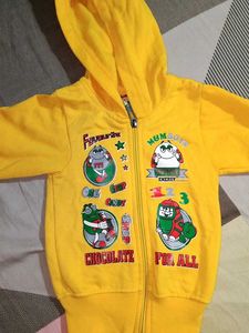 Cute Yellow Kids' Zip-Up Hoodie