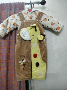 Baby Winter Jacket + Dungree Set