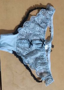 Lace Trim Thong Set. Size- Large Can Be Worn