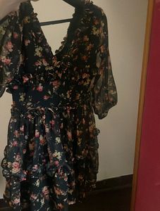 Printed Black One Piece