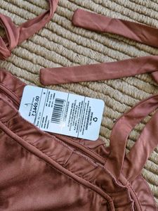 Cute Tie Strap Ruffle Mini Dress