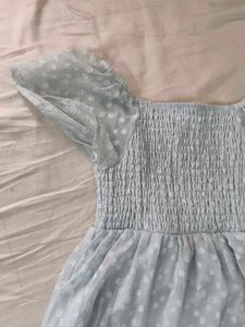 Cute Blue Polka Dot Dress