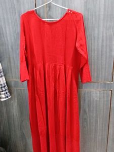 Red Kurti &amp; Pant Set