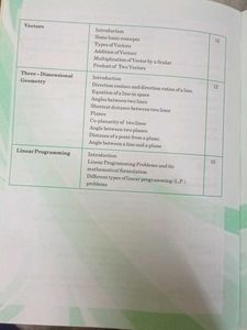 Elements of Mathematics Class XII