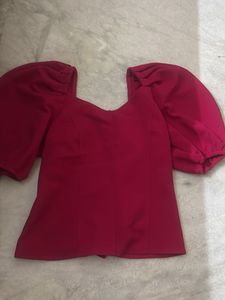 Chic Pink Puff Sleeve Top