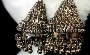 Silver Jhumka Earrings
