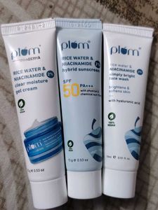 Plum Rice Water Niacinamide Combo Of 3 Skin Care