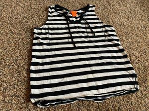 Joe Fresh Small Women Top sleeveless Stretch Strip