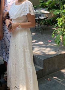White Eyelet Maxi Dress