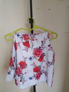 Floral Cold Shoulder Blouse