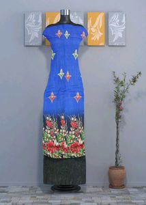 Floral Blue Kurta Unstitched