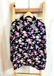 Ponk Floral Print Shirt Size-42