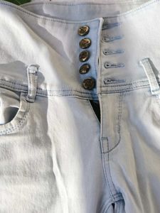 High-Waisted Denim Jeans