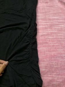 Black Styled Back Mini Dress