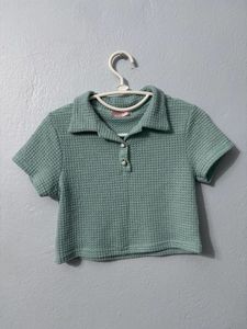 Cropped Polo T Shirt