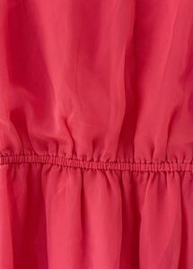 Coral Dress with Sheer Detail