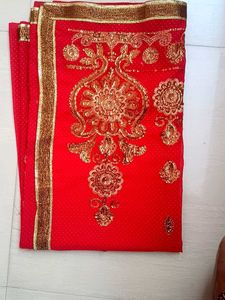 Red &amp; Gold Saree