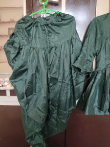 Green Colour Stitched Co-set