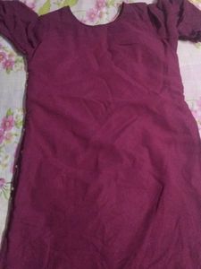 Purple Embellished Kurta with Plazzo