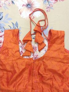 Pink Blouse And Orange Blous Combo