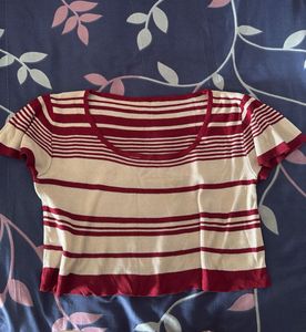 Striped Short Sleeve Top