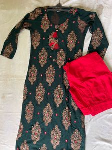 Green Kurti-Sharara Pair