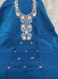 Embroidered wool suite fabric