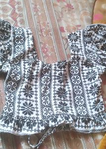 Patterned Crop Top