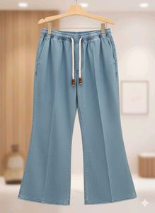 Blue Flare Leg Pants