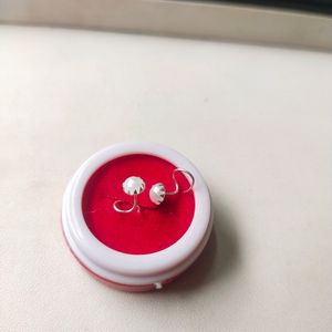 ⚡925 Silver Pearl Stone Nose/Ear Earrings 1 Pair