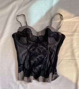 Lace Detail Bustier Top